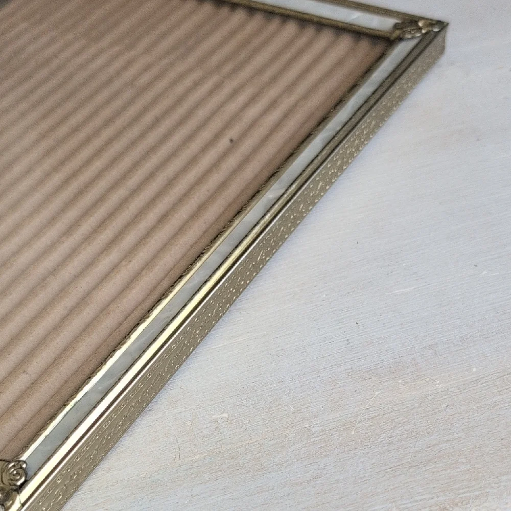 Faux Mother Of Pearl Gold and Cream Picture Frame